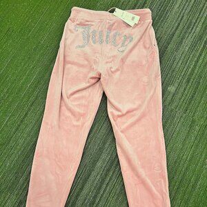 NWT Juicy Couture Velour Bling Joggers - Size M